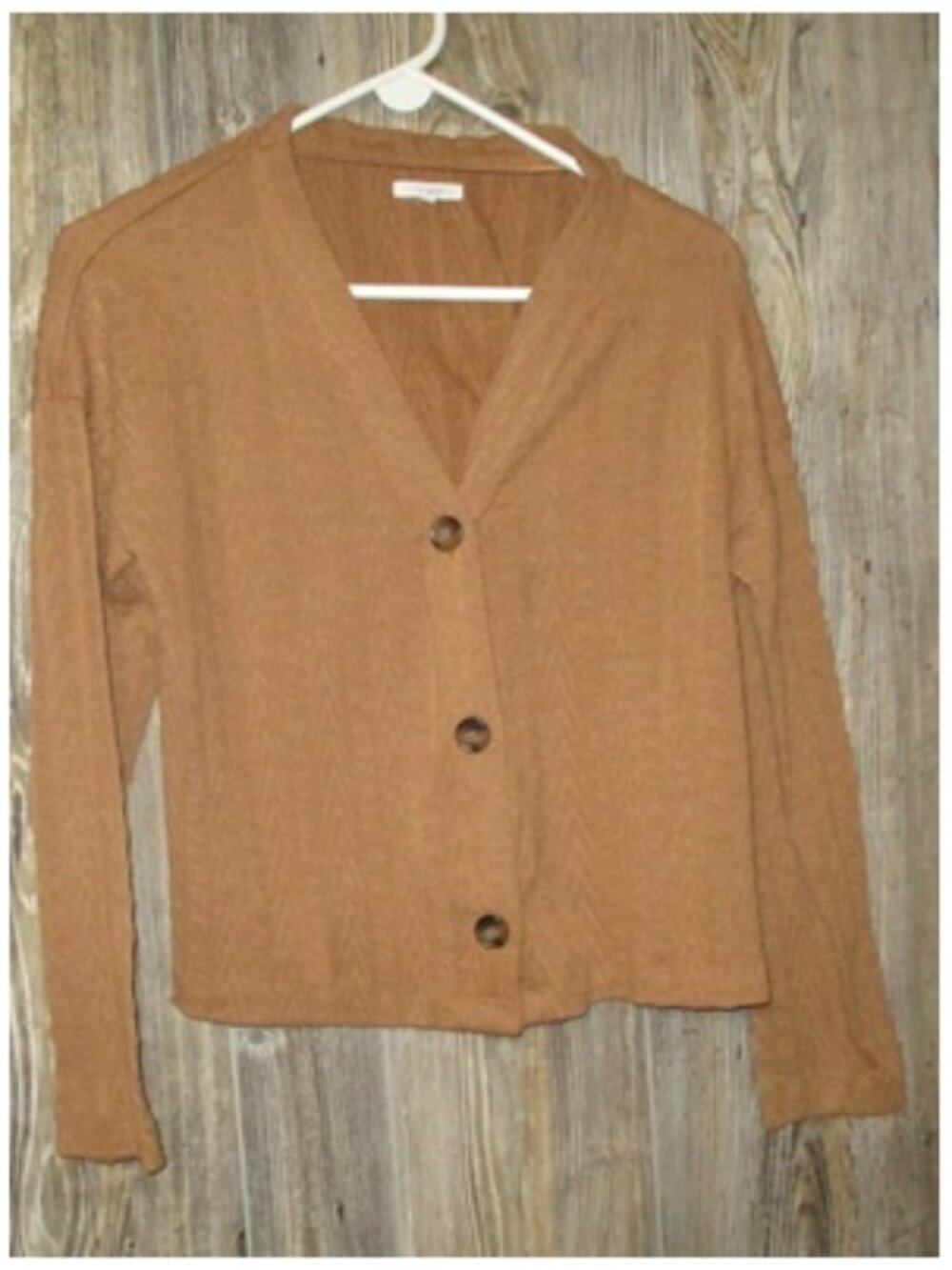 Maurices Women's Sz Medium Brown Button Up Cardigan Hipster Minamalist